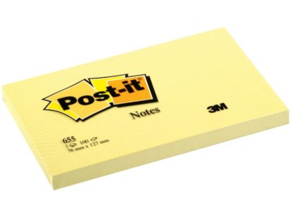 Notes adeziv Post-it® Canary Yellow™ 76 x 127 mm