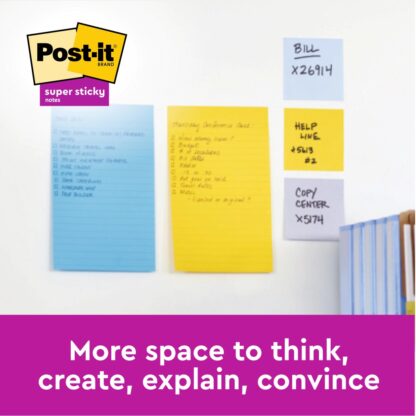 Notes adeziv Post-it® Neon liniat 4