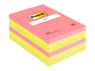 Notes adeziv Post-it® Neon liniat