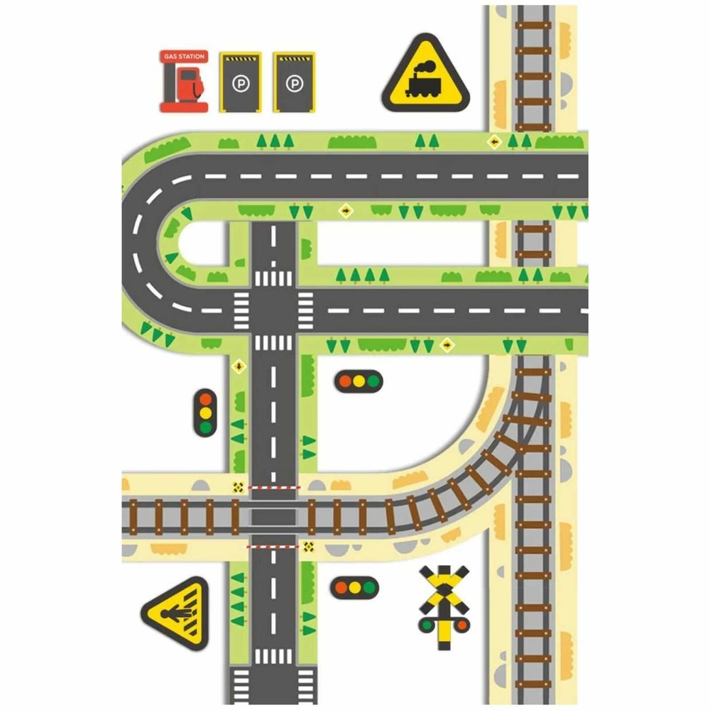 Orașul meu, Bandă adezivă Stradă, Semne circulație, Autocolant Șosea, Drumuri și Cale Ferată 2