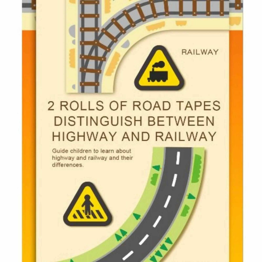 Orașul meu, Bandă adezivă Stradă, Semne circulație, Autocolant Șosea, Drumuri și Cale Ferată 7