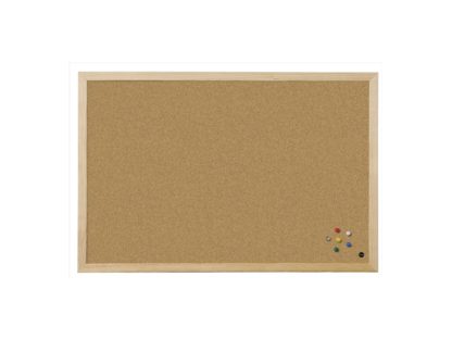 Panou plută cu ramă din lemn 40x30 cm