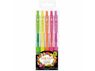 Pix cu gel Sarasa Neon 5 culori/set Zebra