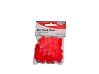 Pom-pom, 10 mm, roșu