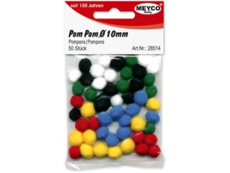 Pom-pom, 30 buc, 20 mm, multicolor