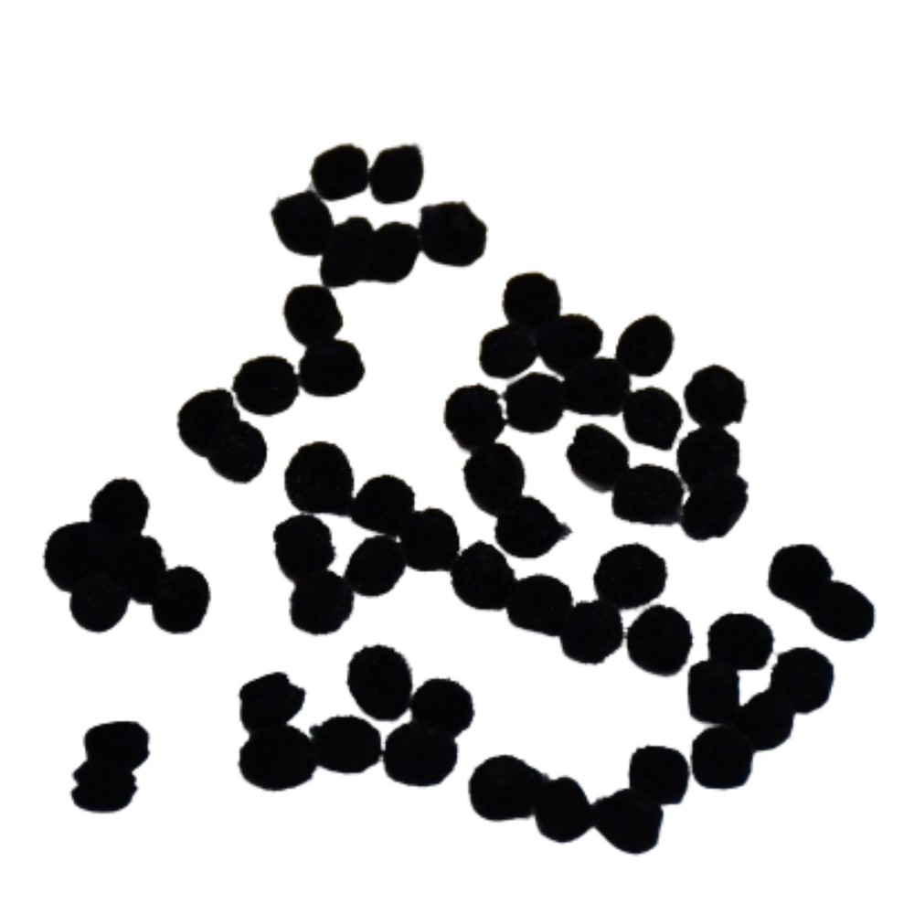 Pom-pom, 7 mm, negru 3