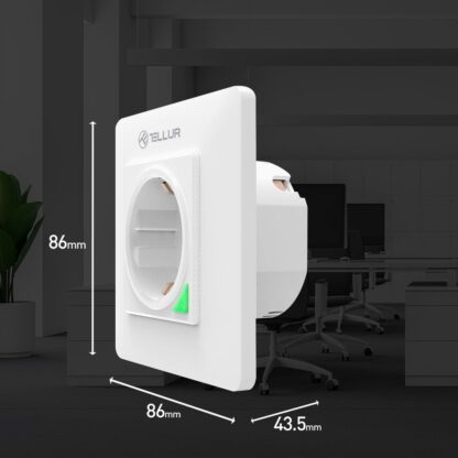 Priză de perete WiFi Tellur Smart, 3000W, 16A, alb 10