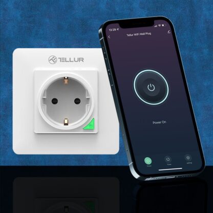 Priză de perete WiFi Tellur Smart, 3000W, 16A, alb 2