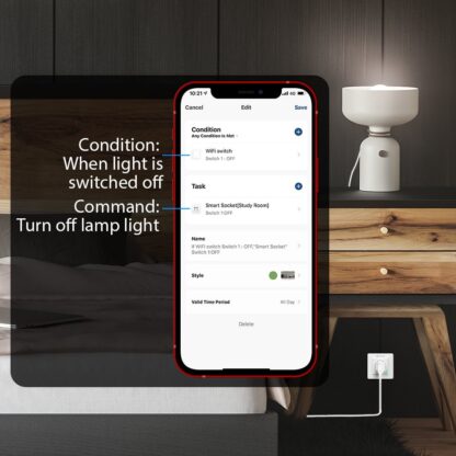 Priză de perete WiFi Tellur Smart, 3000W, 16A, alb 6