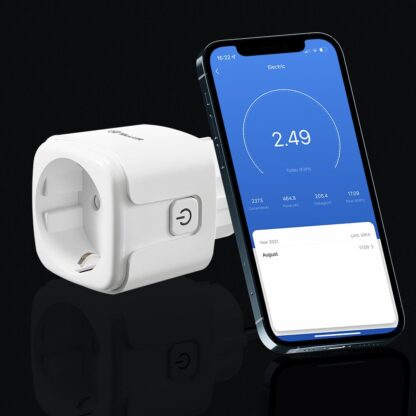 Priză WiFi Tellur Smart, monitorizare consum, 3680W, 16A, alb 2