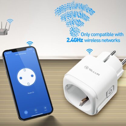 Priză WiFi Tellur Smart, monitorizare consum, 3680W, 16A, alb 3