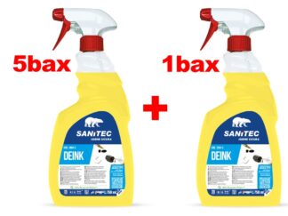 Promo SANITEC: 5 baxuri Soluție scos pete cerneală cu pulverizator 750 ml Deink Sanitec + 1 bax GRATUIT