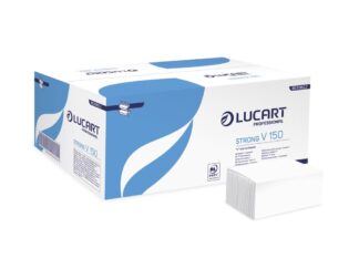 Prosoape pliate V 150 Lucart Strong, 2 str, 25 x 23 cm, 150 buc/pachet, 20 pachete/bax