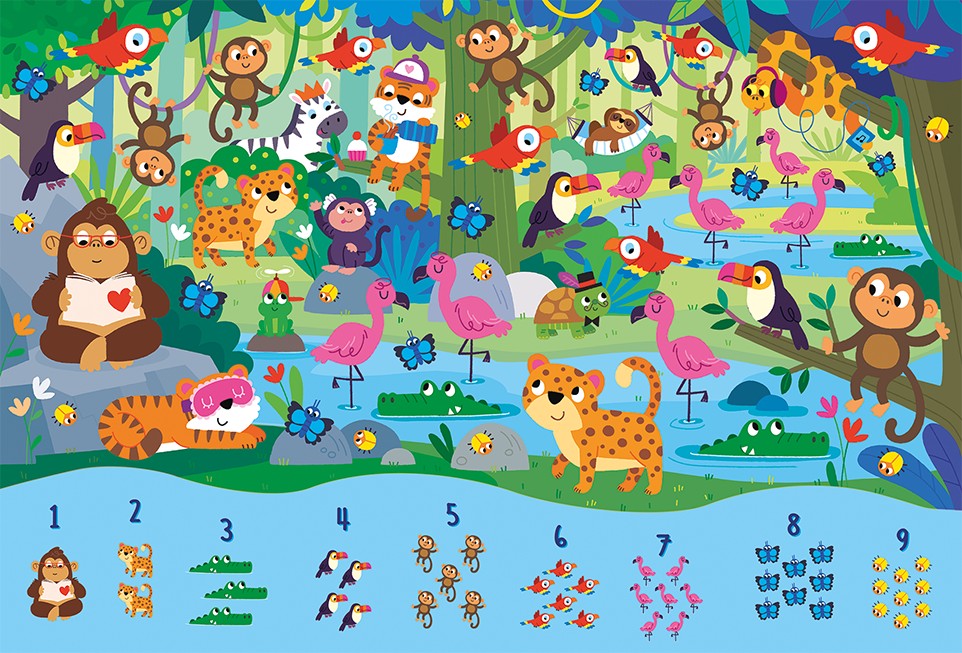 Puzzle 123 Jungla, Ludattica, 3 ani+ 4
