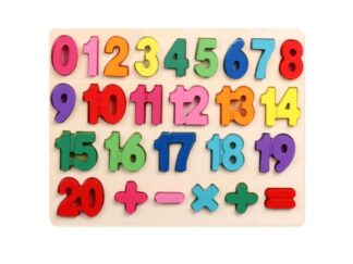 Puzzle 3D Lemn cu Cifre 0 20 și operațiuni matematică