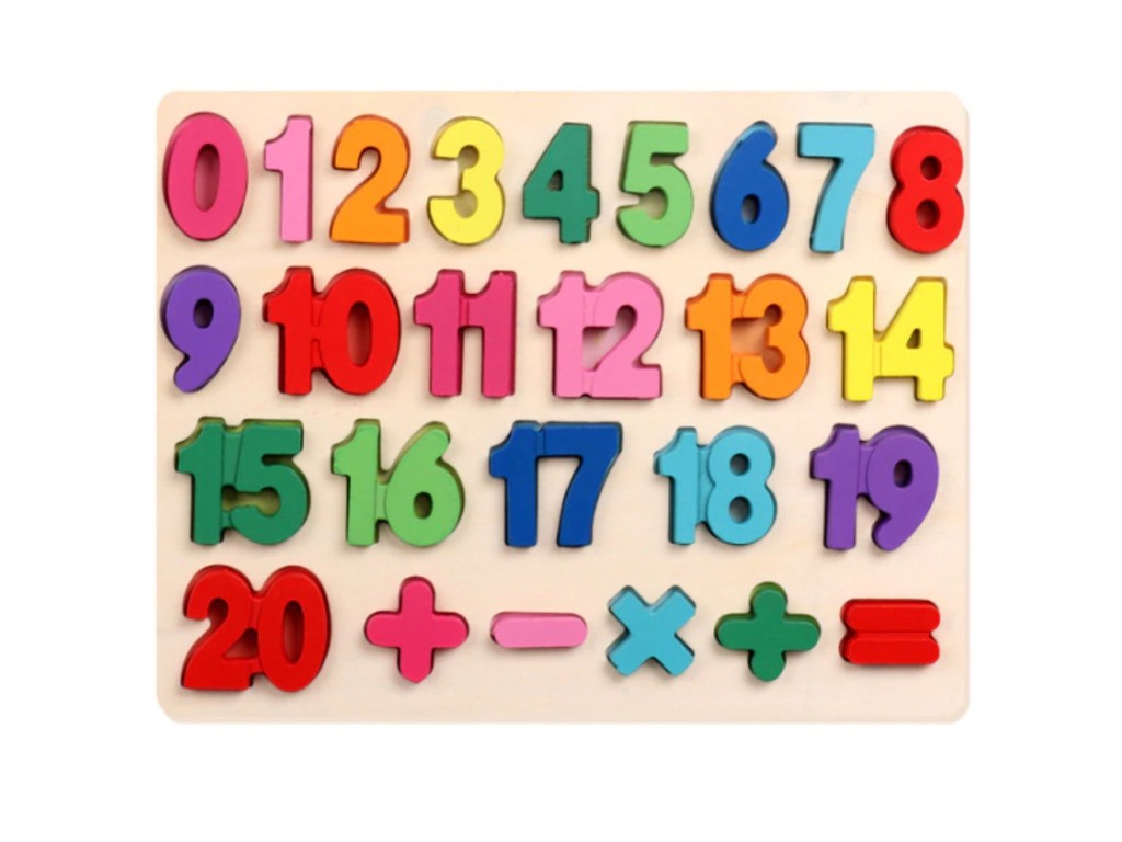 Puzzle 3D Lemn cu Cifre 0 20 și operațiuni matematică