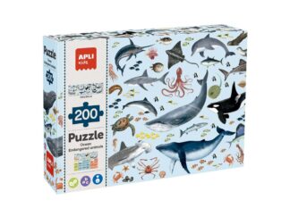 Puzzle Animale în Pericol Animale Marine, 200 piese