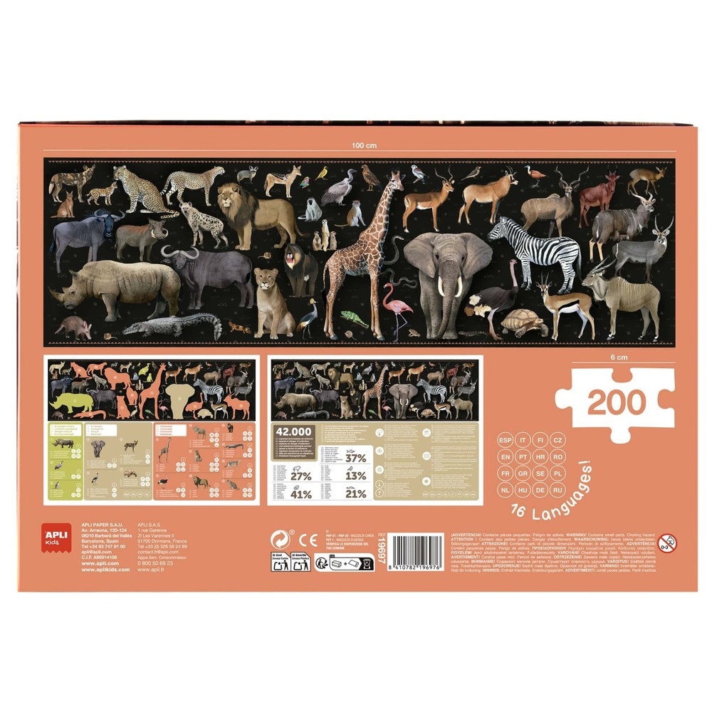 Puzzle Animale în Pericol Savana, 200 piese 2