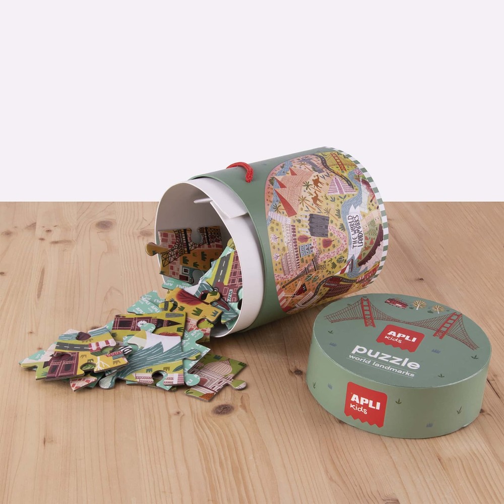 Puzzle Circular Harta Lumii Monumente, 48 piese 2