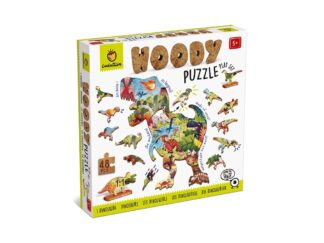 Puzzle de lemn Dinozaurii, Ludattica, + 4 ani, 48 piese