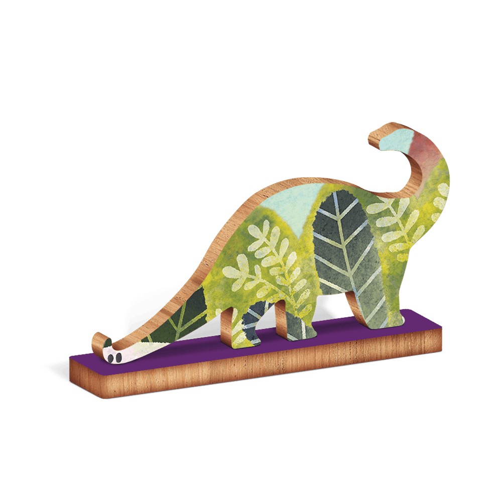 Puzzle de lemn Dinozaurii, Ludattica, + 4 ani, 48 piese 4