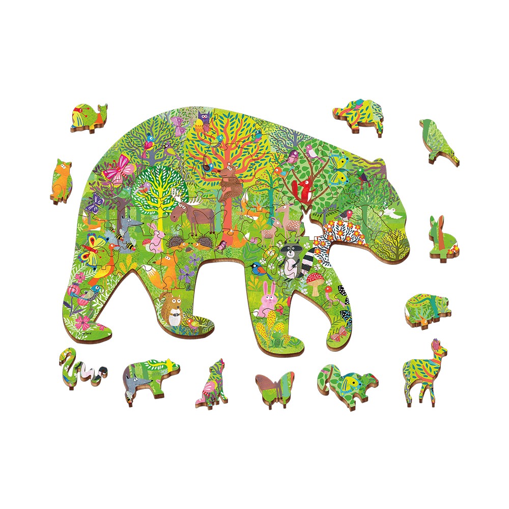 Puzzle de lemn Pădurea, Ludattica, + 5 ani, 48 piese 2