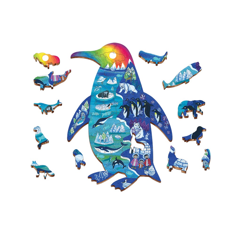 Puzzle de lemn Polul Nord, Ludattica, +5 ani, 48 piese 2