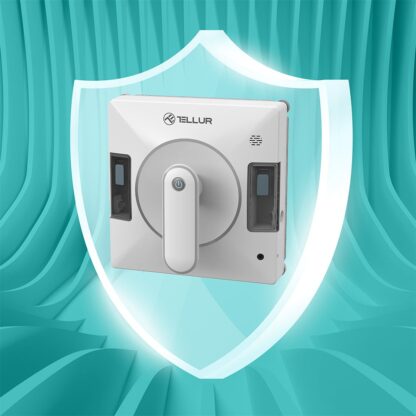 Robot curățare geamuri WiFi Tellur Smart, RWC02, 72W, două rezervoare apă, anti cădere, alb 5