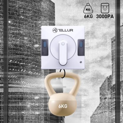 Robot curățare geamuri WiFi Tellur Smart, RWC02, 72W, două rezervoare apă, anti cădere, alb 9