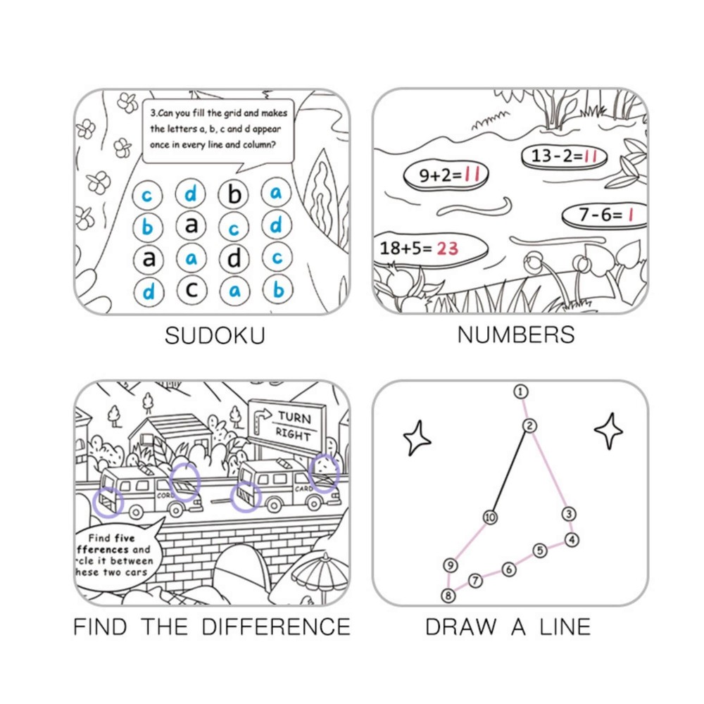 Rolă hârtie desene de colorat tematică Oraș 10 m lungime 6