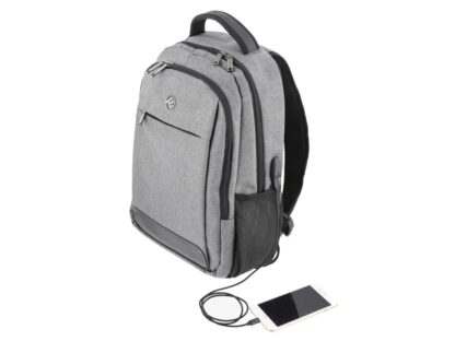 Rucsac laptop Tellur Companion, cu port USB, 15.6", gri 2