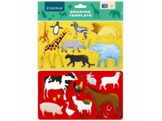 Șablon desen animale domestice și sălbatice pentru contur