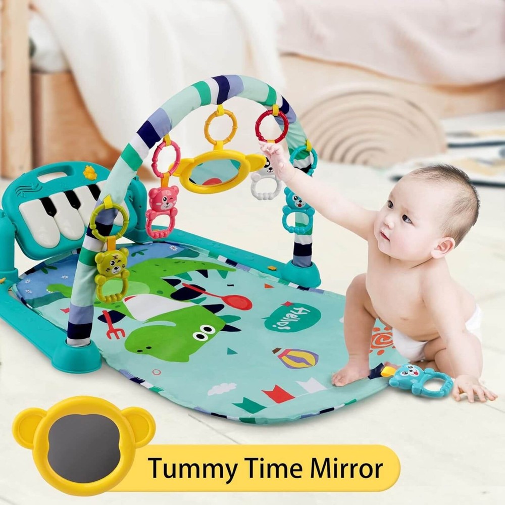 Saltea cu Pian, Oglindă, Centru Activități Bebeluși, Sunete, Lumini și Jucării Zornăitoare, 0 luni+ 3