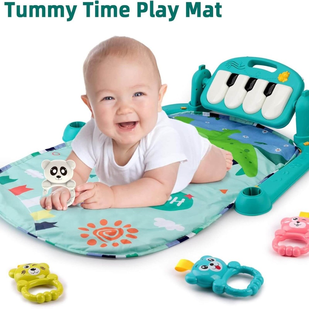 Saltea cu Pian, Oglindă, Centru Activități Bebeluși, Sunete, Lumini și Jucării Zornăitoare, 0 luni+ 7