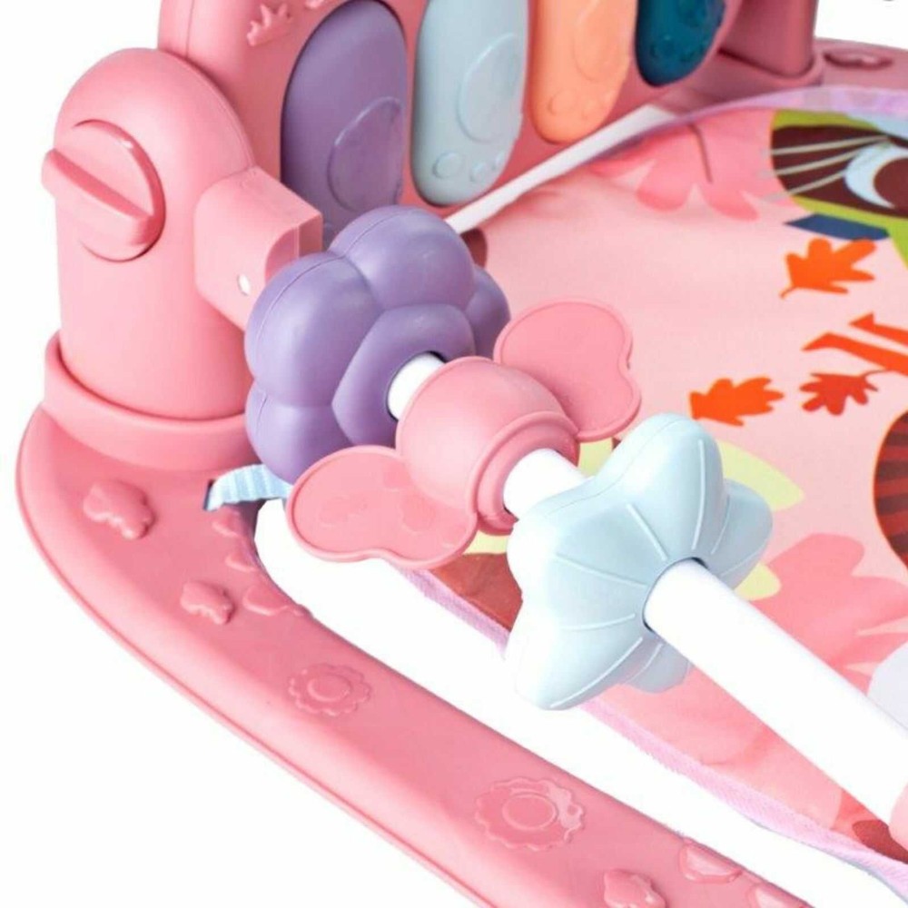 Saltea cu Pian și Oglindă, Centru Activități Bebeluși, Sunete, Lumini, Jucării Zornăitoare, 0 luni+ 10