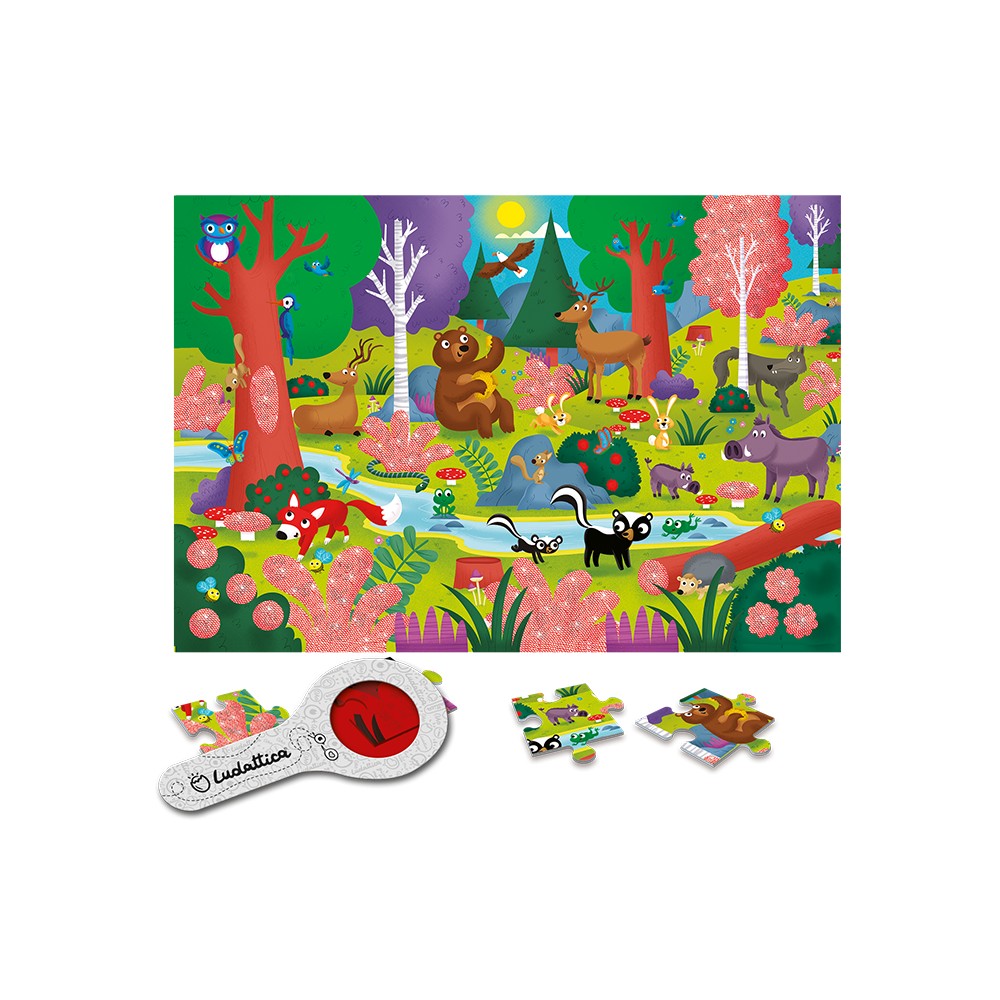 Secret Puzzle Pădurea, Ludattica, 2-5 ani, 24 piese 2