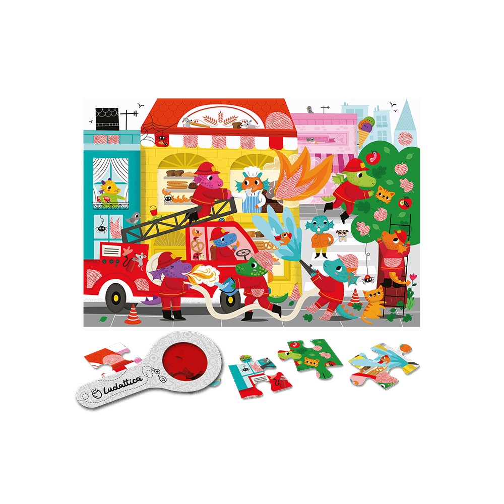 Secret Puzzle Pompierii, Ludattica, 3 ani +, 24 piese 2