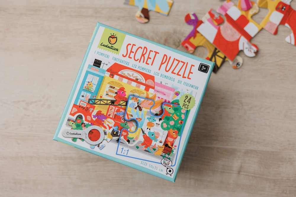 Secret Puzzle Pompierii, Ludattica, 3 ani +, 24 piese 3