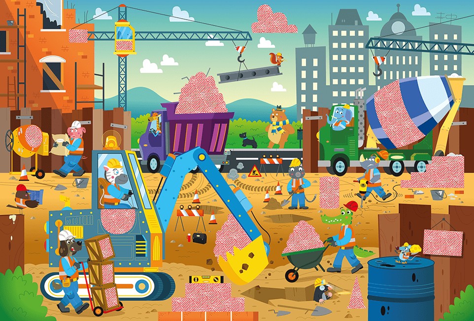 Secret Puzzle Șantierul, Ludattica, 3 ani+, 24 piese 2