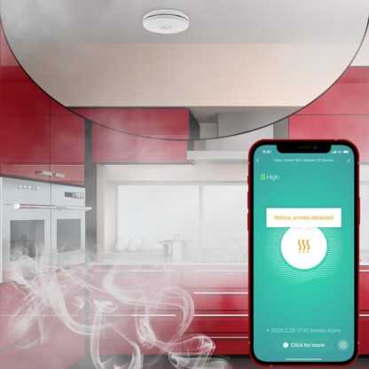 Senzor de fum și CO WiFi Tellur Smart, AA, alb 4