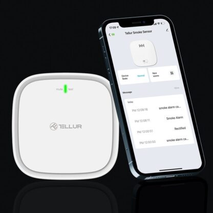 Senzor de gaz WiFi Tellur Smart, DC12V 1A, Alb 2