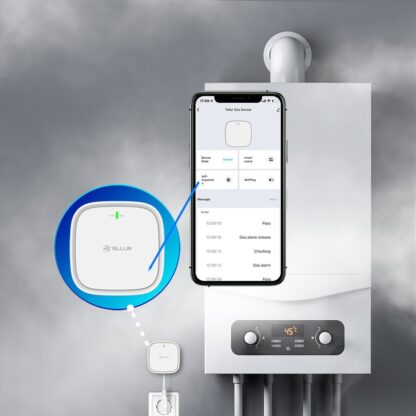 Senzor de gaz WiFi Tellur Smart, DC12V 1A, Alb 4