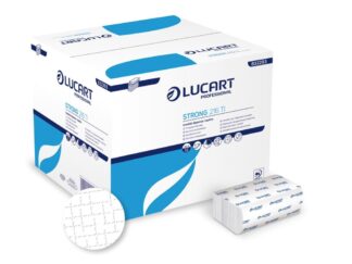 Șervețele masă pliate Lucart Strong 216 TI, 2 str, 16.4 cm x 24 cm, 150 buc/pachet, 40 pachete/bax