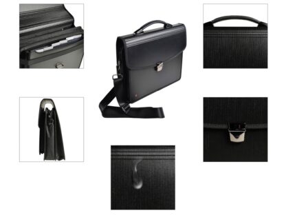 Servietă cu 7 compartimente și pentru laptop 15" Exactive Exatravel Exacompta 55734E, negru 4