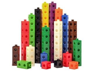 Set 100 bucăți Cuburi interconectabile colorate