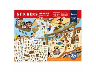 Set 180 Abțibilduri Reutilizabile, Stickere și Autocolante pentru Copii, Humanities