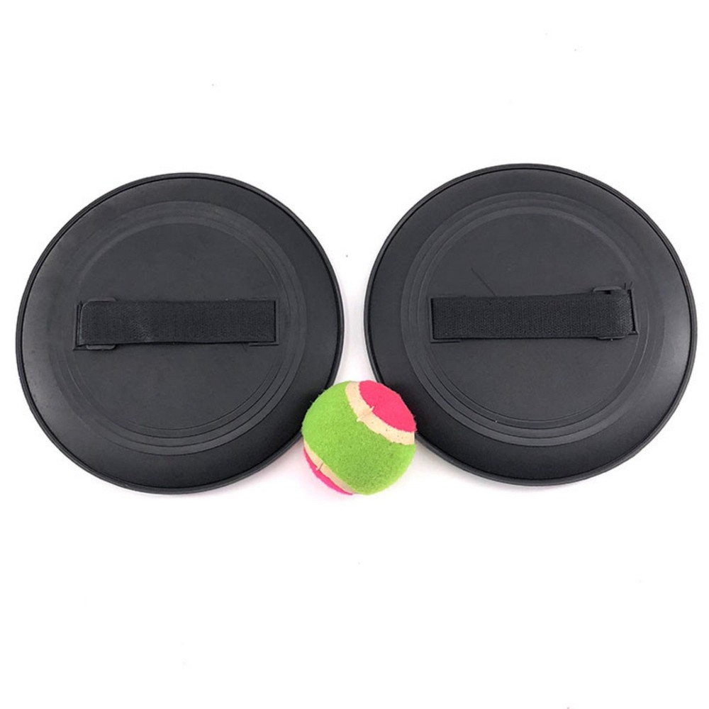 Set 2 Palete cu minge și arici, Model Aruncă și Prinde, Prindere Velcro, Roz Verde, 18 cm diametru, Catch Toss Ball 8