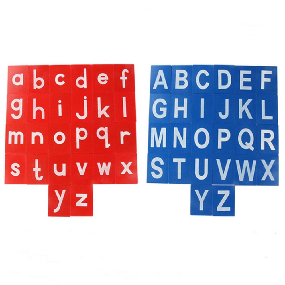 Set 50 Litere Senzoriale din Lemn, Montessori, cutie lemn 2