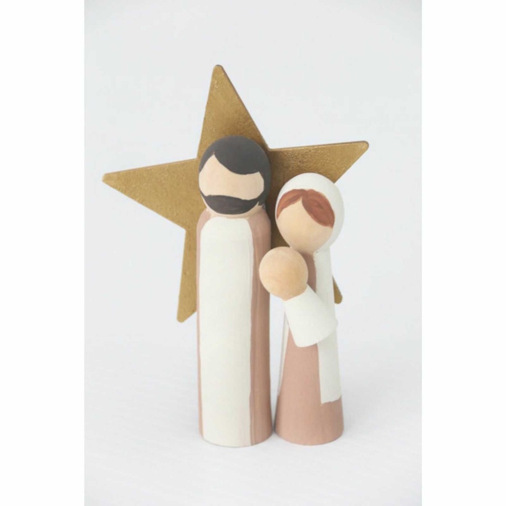 Set 50 Păpuși din lemn, pitici, figurine de pictat, Peg Doll 11