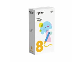 Set 8 Creioane colorate groase, moi, lavabile și rotative, Silky Crayon